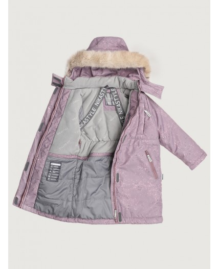 Пальто 6з4825 орхидея/розовый