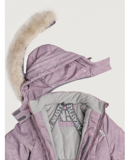 Пальто 6з4825 орхидея/розовый