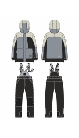 Костюм 7з5525 сталь/черный