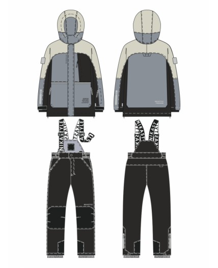 Костюм 7з5525 сталь/черный