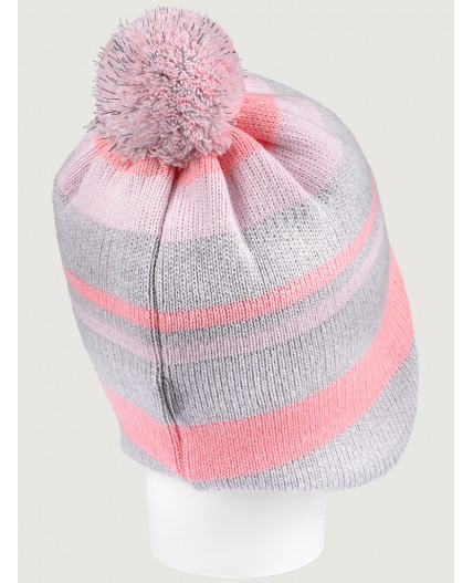 Шапка 11з15425 серый/розовый
