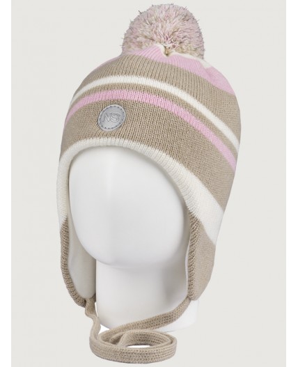 Шапка 11з15425 беж/светло-розовый