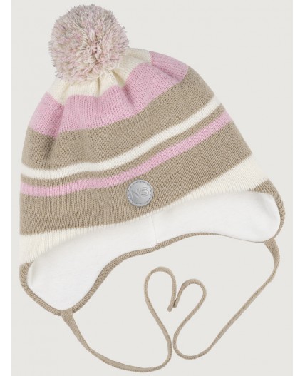 Шапка 11з15425 беж/светло-розовый