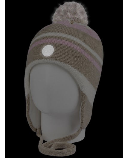 Шапка 11з15425 беж/светло-розовый