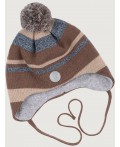 Шапка 11з15425 кофе/серо-голубой