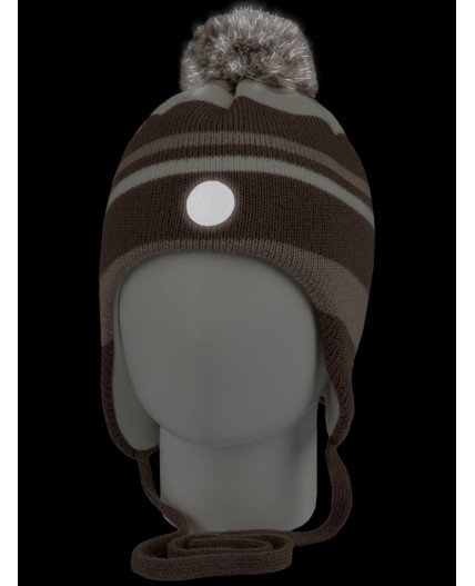 Шапка 11з15425 кофе/молоко
