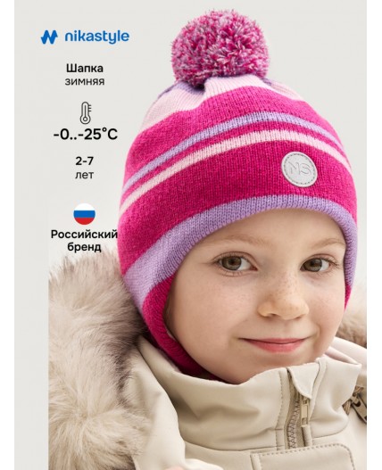 Шапка 11з15425 ягода/фиалка