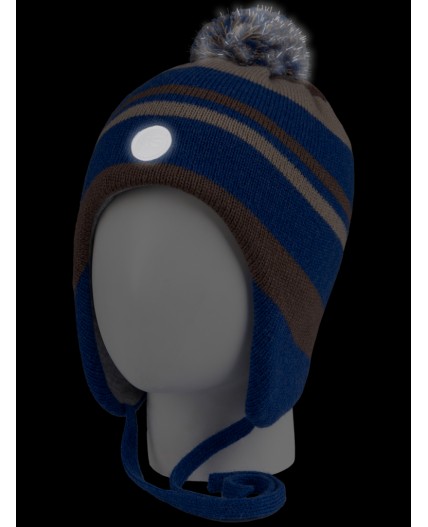 Шапка 11з15425 электрик/кофе