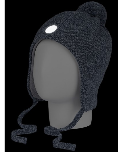 Шапка 11з15425 серо/голубой