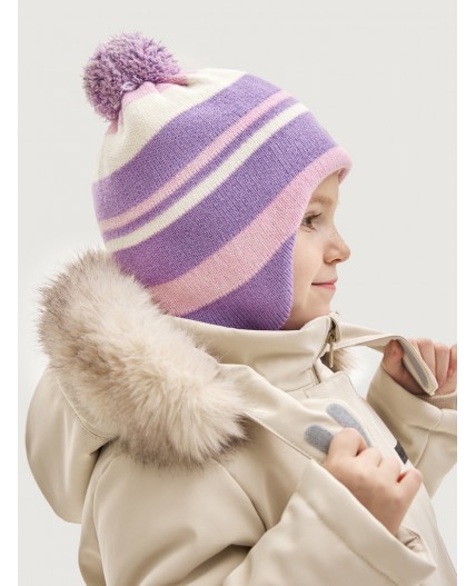 Шапка 11з15425 фиалка/светло-розовый