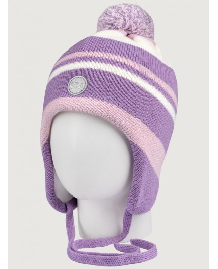 Шапка 11з15425 фиалка/светло-розовый