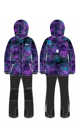 Костюм 7з4225 цикламен/черный