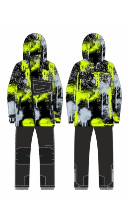 Костюм 7з1925 салат/черный