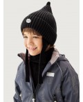 Комплект шапка и манишка 12м21126 черный
