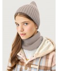 Комплект шапка и снуд 12м21426 какао