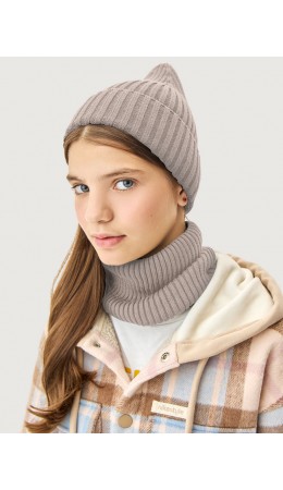 Комплект шапка и снуд 12м21426 какао