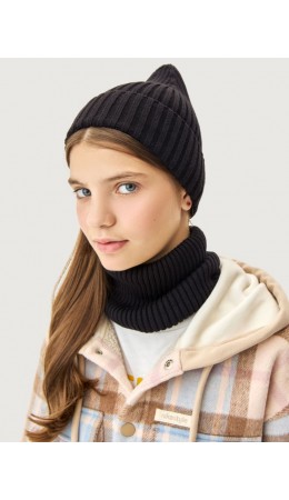 Комплект шапка и снуд 12м21426 черный