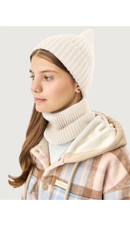 Комплект шапка и снуд 12м21426 молоко