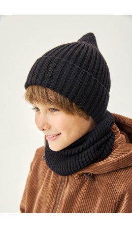 Комплект шапка и снуд 12м21526 черный