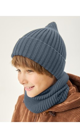 Комплект шапка и снуд 12м21526 джинс