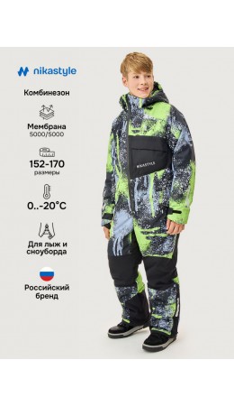 Комбинезон 8з1525 салат/черный