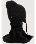 Комплект шапка и манишка 12з16025 черный