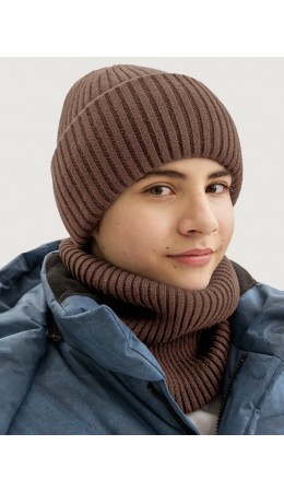 Комплект шапка и снуд 12з16525 орех