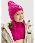 Комплект шапка и манишка 12з16025 фуксия
