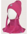 Комплект шапка и манишка 12з16025 фуксия