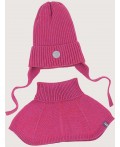 Комплект шапка и манишка 12з16025 фуксия