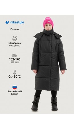 Пальто 6з9425 черный