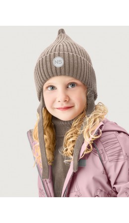 Комплект шапка и манишка 12м21026 какао