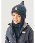 Комплект шапка и манишка 12м21126 джинс