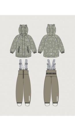 Костюм 7з0526 оливка/серый песок
