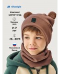 Комплект шапка и снуд 12л22726 шоколад