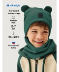 Комплект шапка и снуд 12л22726 изумруд
