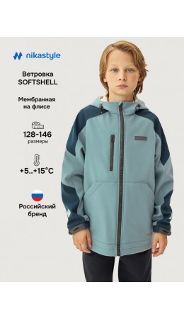 Ветровка 4л15526 мох/деним