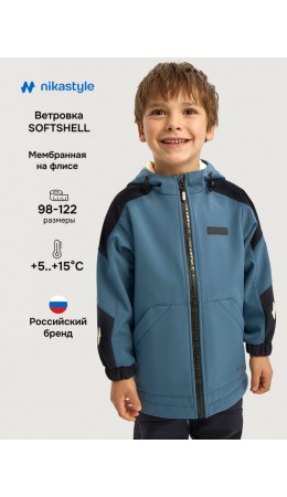 Ветровка 4л15326 деним/черный