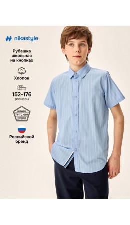 Рубашка 4ш70926 голубая полоска