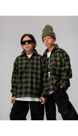 Рубашка 24-12MU; зеленый (черный)