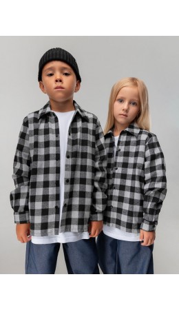 Рубашка 24-12MU; серый (черный)