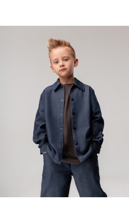 Рубашка 24-18MU; темно-синий