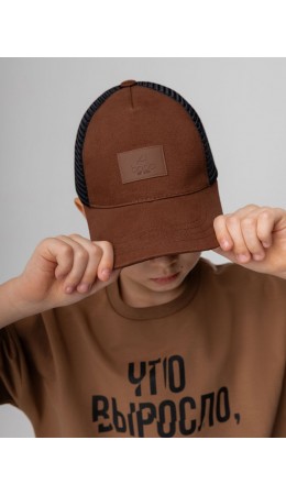 Бейсболка 45-5MU; коричневый (черный)