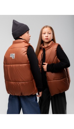 Жилет 14-56МU; коричневый