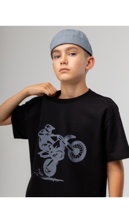 Футболка 36-117MU; черный (серый)