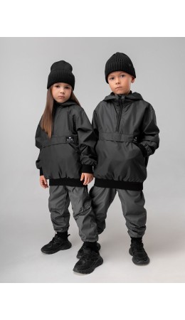 Брюки на флисе 33-35МU; темно-серый