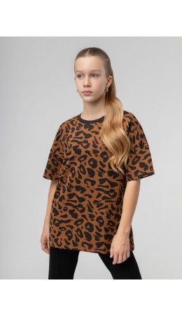 Футболка 36-122MU; коричневый (черный)