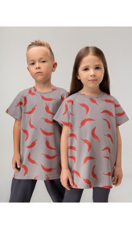 Футболка 4-316MU; серый (красный)