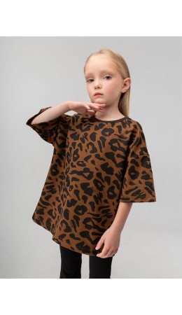 Футболка 4-442MU; коричневый (черный)