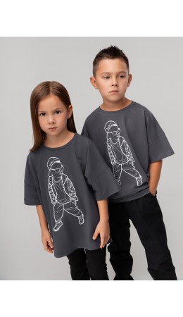 Футболка 4-365MU; темно-серый